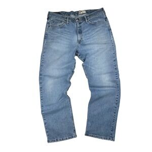Wrangler Relaxed Fit Jeans Mens 34x30 Blue Denim Straight Leg Medium Wash
